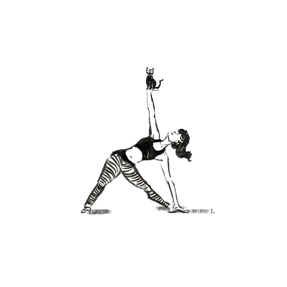 Fokus im Yoga. Illustratorin Johanna Leitner wien